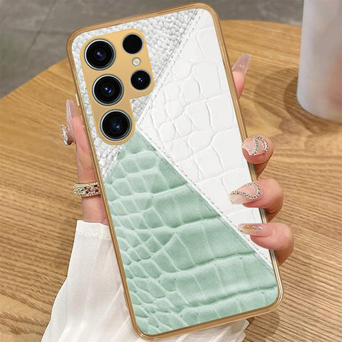 Samsung Galaxy S23 Ultra 5G - Printed Skins Series - HQ Premium Shine Durable Golden Electroplate Case