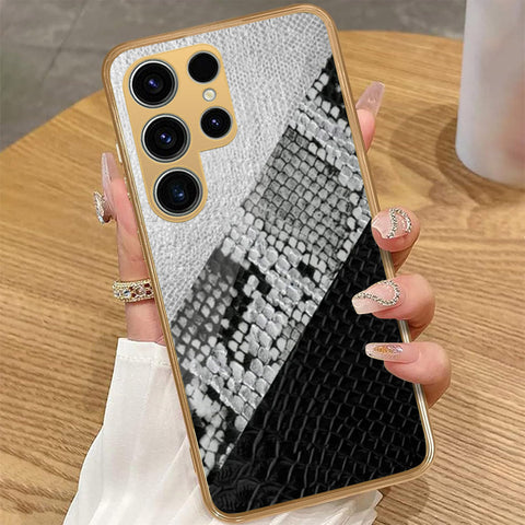 Samsung Galaxy S23 Ultra 5G - Printed Skins Series - HQ Premium Shine Durable Golden Electroplate Case