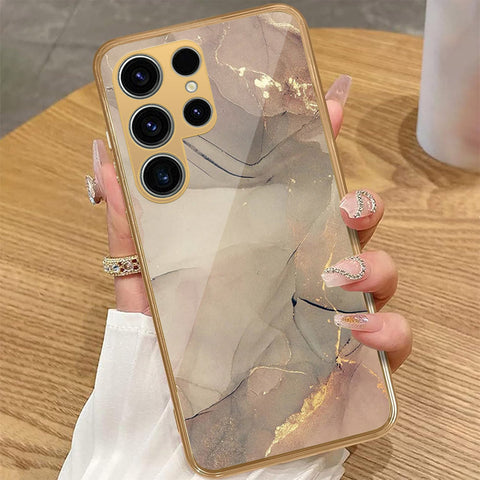 Samsung Galaxy S25 Ultra - Mystic Marble Series - HQ Premium Shine Durable Golden Electroplate Case