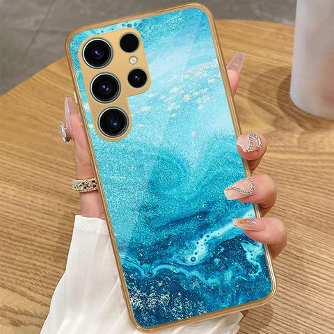 Samsung Galaxy S23 Ultra 5G - Mystic Marble Series - HQ Premium Shine Durable Golden Electroplate Case