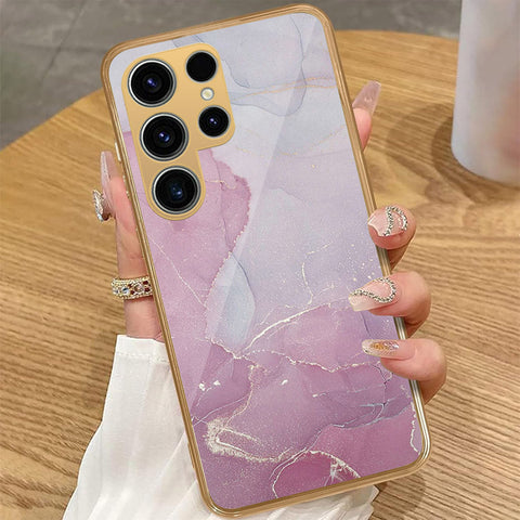 Samsung Galaxy S22 Ultra 5G - Mystic Marble Series - HQ Premium Shine Durable Golden Electroplate Case