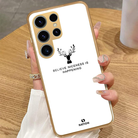 Samsung Galaxy S24 Ultra - Nice Series - HQ Premium Shine Durable Golden Electroplate Case