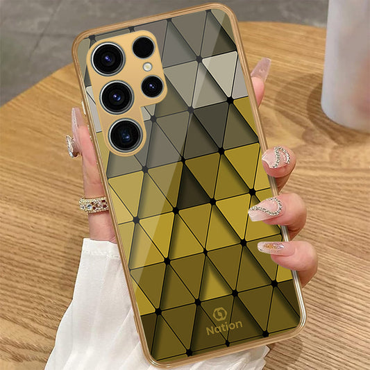 Samsung Galaxy S25 Ultra - Onation Pyramid Series - HQ Premium Shine Durable Golden Electroplate Case
