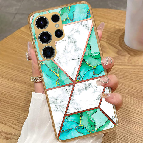 Samsung Galaxy S25 Ultra - O'Nation Shades of Marble Series - HQ Premium Shine Durable Golden Electroplate Case