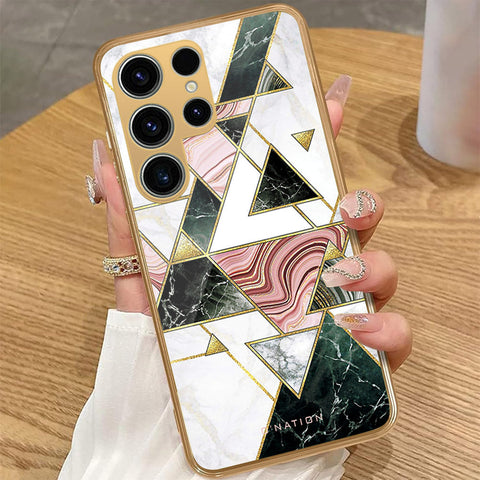 Samsung Galaxy S24 Ultra - O'Nation Shades of Marble Series - HQ Premium Shine Durable Golden Electroplate Case