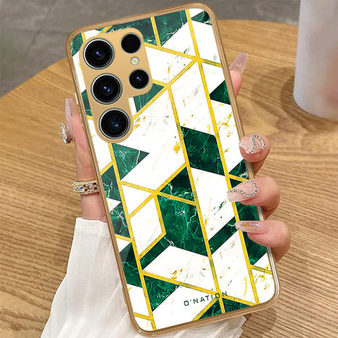 Samsung Galaxy S25 Ultra - O'Nation Shades of Marble Series - HQ Premium Shine Durable Golden Electroplate Case