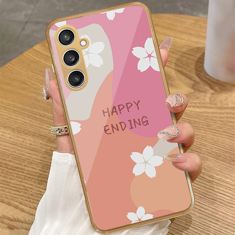 Samsung Galaxy A35 5G - Happy Series - HQ Premium Shine Durable Golden Electroplate Case