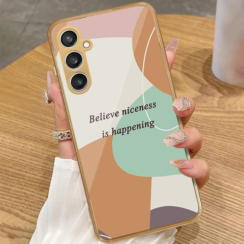 Samsung Galaxy A15 5G - Happy Series - HQ Premium Shine Durable Golden Electroplate Case