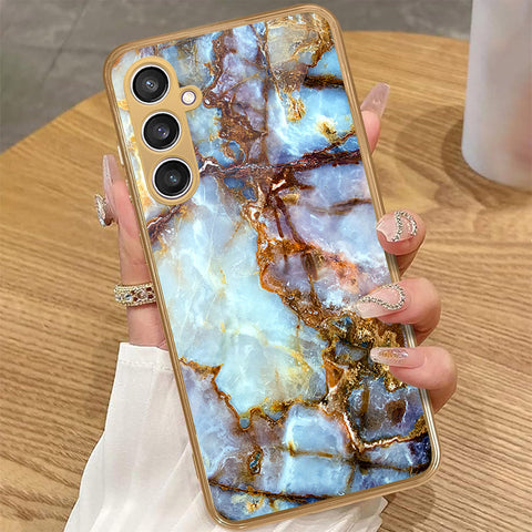 Samsung Galaxy S23 FE - Colorful Marble Series - HQ Premium Shine Durable Golden Electroplate Case