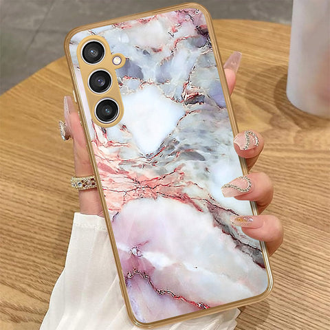 Samsung Galaxy A16 4G - Colorful Marble Series - HQ Premium Shine Durable Golden Electroplate Case