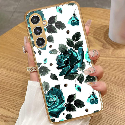 Samsung Galaxy A35 5G - Floral Series - HQ Premium Shine Durable Golden Electroplate Case