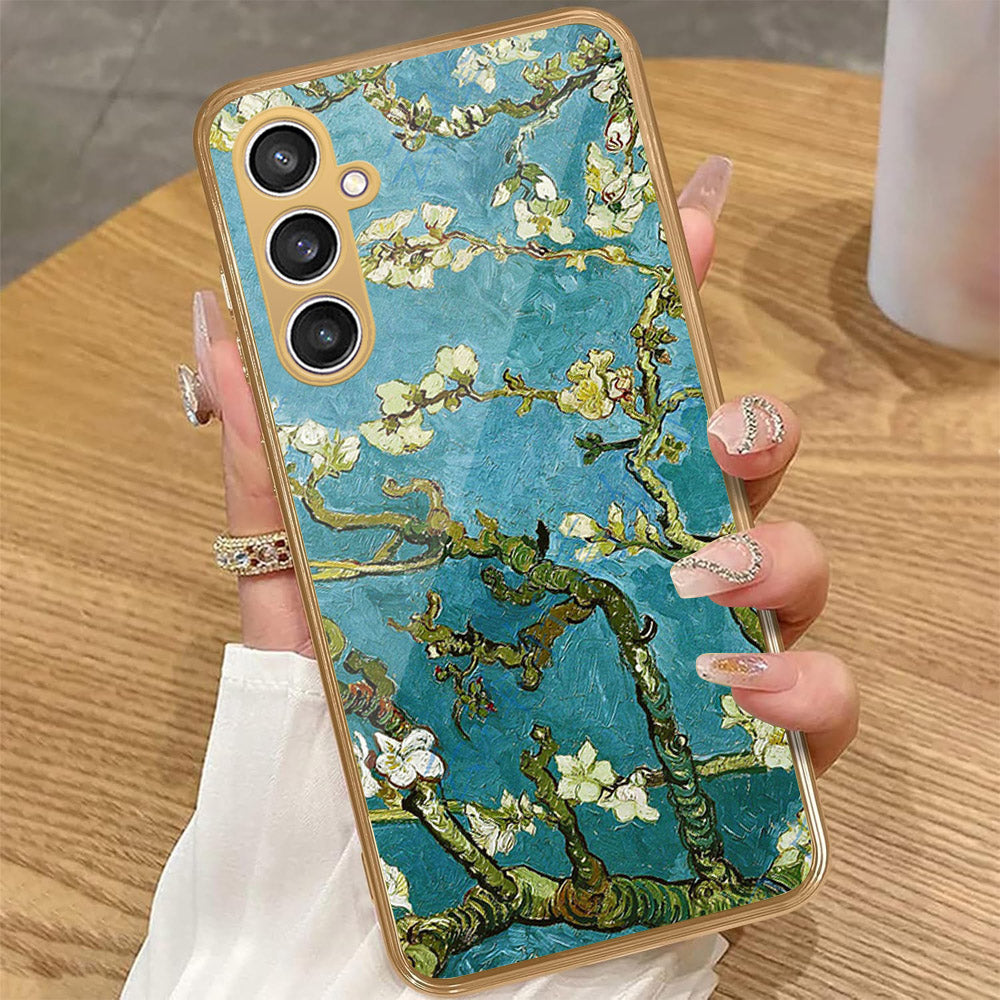 Samsung Galaxy A16 5G - Floral Series 2 - HQ Premium Shine Durable Golden Electroplate Case