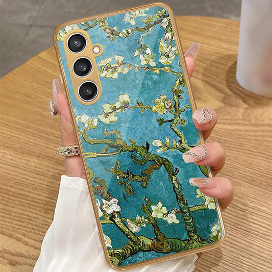 Samsung Galaxy S23 FE - Floral Series 2 - HQ Premium Shine Durable Golden Electroplate Case