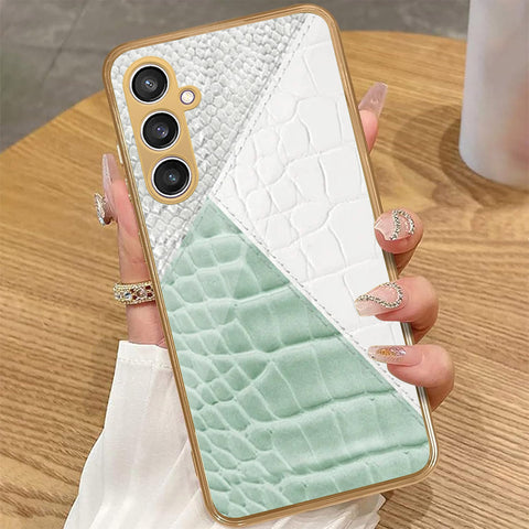 Samsung Galaxy A35 - Printed Skins Series - HQ Premium Shine Durable Golden Electroplate Case