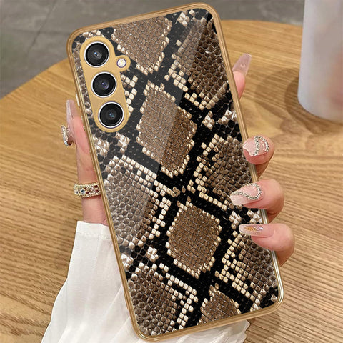 Samsung Galaxy A35 5G - Printed Skins Series - HQ Premium Shine Durable Golden Electroplate Case