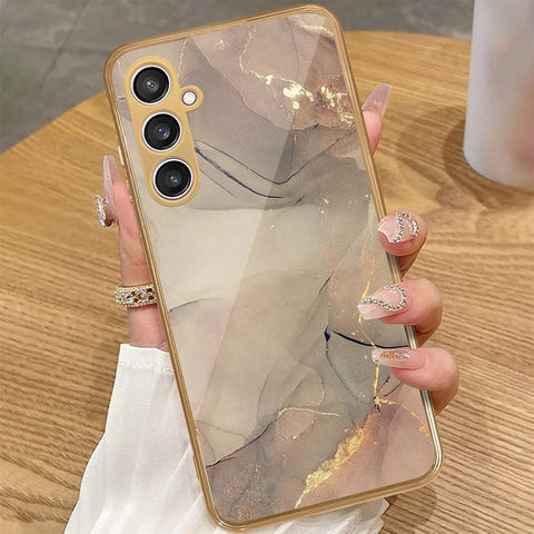 Samsung Galaxy A15 5G - Mystic Marble Series - HQ Premium Shine Durable Golden Electroplate Case
