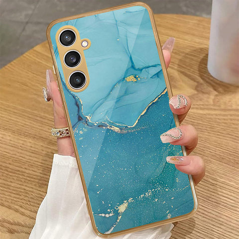Samsung Galaxy S23 FE - Mystic Marble Series - HQ Premium Shine Durable Golden Electroplate Case