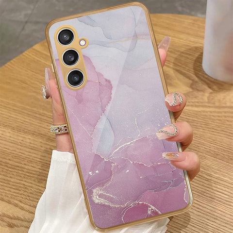 Samsung Galaxy A35 5G - Mystic Marble Series - HQ Premium Shine Durable Golden Electroplate Case