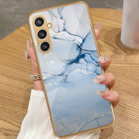 Samsung Galaxy A35 5G - Mystic Marble Series - HQ Premium Shine Durable Golden Electroplate Case