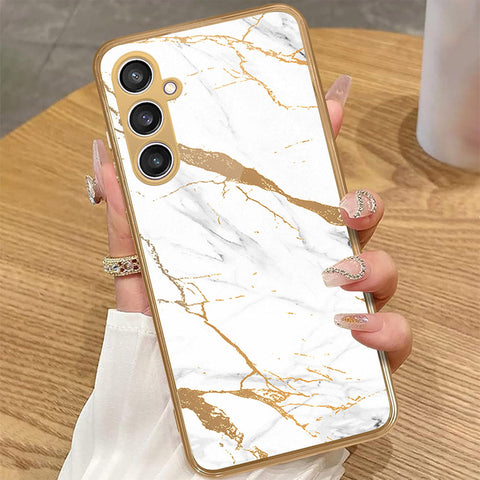Samsung Galaxy A55 - Mystic Marble Series - HQ Premium Shine Durable Golden Electroplate Case