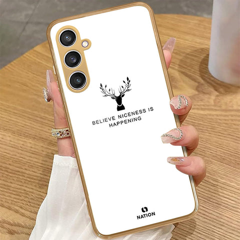 Samsung Galaxy A55 - Nice Series - HQ Premium Shine Durable Golden Electroplate Case