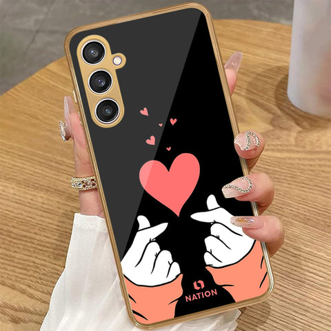 Samsung Galaxy A15 4G - Onation Heart Series - HQ Premium Shine Durable Golden Electroplate Case