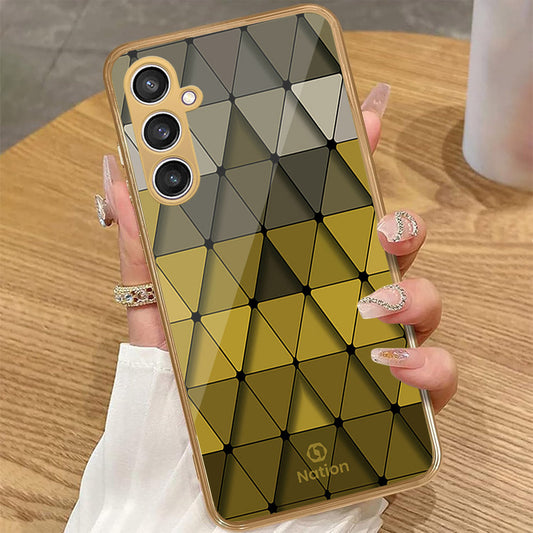 Samsung Galaxy A35 - Onation Pyramid Series - HQ Premium Shine Durable Golden Electroplate Case