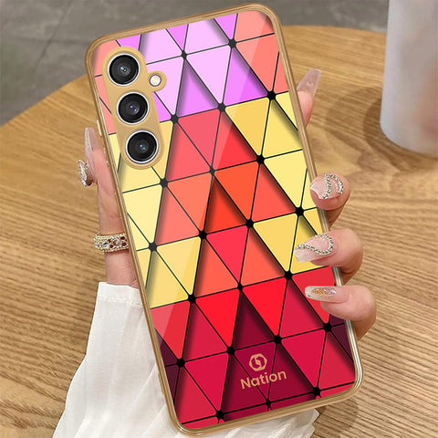 Samsung Galaxy A55 - Onation Pyramid Series - HQ Premium Shine Durable Golden Electroplate Case