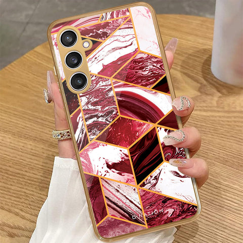 Samsung Galaxy A35 5G - O'Nation Shades of Marble Series - HQ Premium Shine Durable Golden Electroplate Case