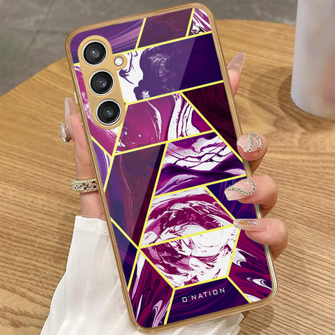 Samsung Galaxy A15 4G - O'Nation Shades of Marble Series - HQ Premium Shine Durable Golden Electroplate Case