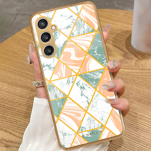 Samsung Galaxy A15 5G - O'Nation Shades of Marble Series - HQ Premium Shine Durable Golden Electroplate Case