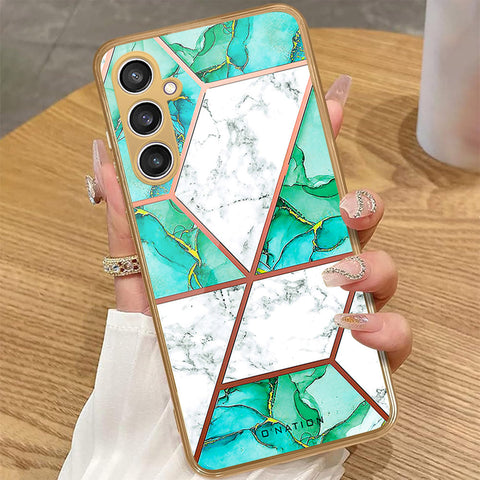 Samsung Galaxy A15 5G - O'Nation Shades of Marble Series - HQ Premium Shine Durable Golden Electroplate Case
