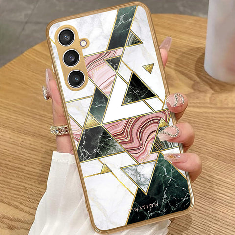 Samsung Galaxy S23 FE - O'Nation Shades of Marble Series - HQ Premium Shine Durable Golden Electroplate Case