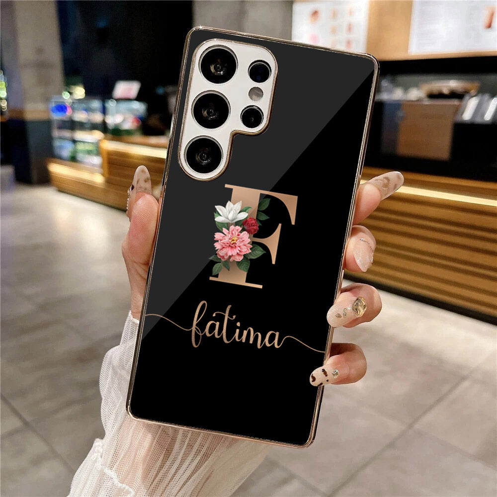Samsung Galaxy S25 Ultra - Personalized Alphabet Series - HQ Premium Shine Durable Silver Electroplate Case