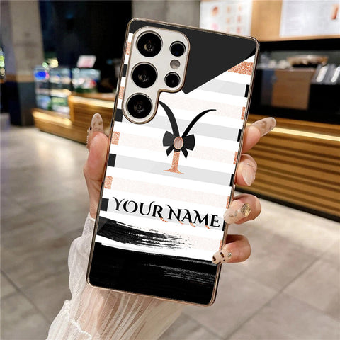 Samsung Galaxy S25 Ultra - Personalized Alphabet Series - HQ Premium Shine Durable Silver Electroplate Case