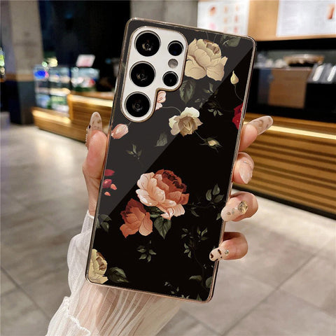 Samsung Galaxy S25 Ultra - Floral Series 2 - HQ Premium Shine Durable Silver Electroplate Case