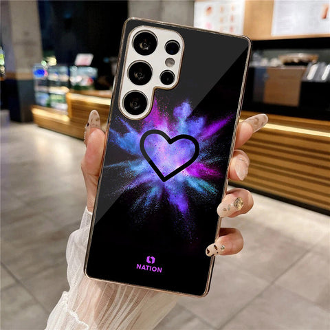 Samsung Galaxy S25 Ultra - Onation Heart Series - HQ Premium Shine Durable Silver Electroplate Case
