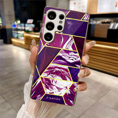 Samsung Galaxy S25 Ultra - O'Nation Shades of Marble Series - HQ Premium Shine Durable Silver Electroplate Case
