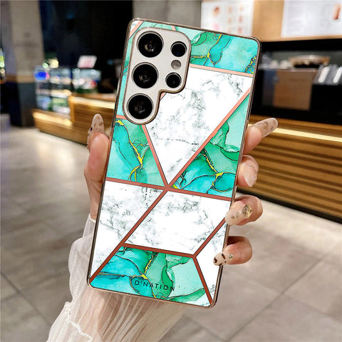 Samsung Galaxy S25 Ultra - O'Nation Shades of Marble Series - HQ Premium Shine Durable Silver Electroplate Case