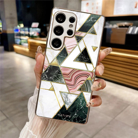 Samsung Galaxy S25 Ultra - O'Nation Shades of Marble Series - HQ Premium Shine Durable Silver Electroplate Case