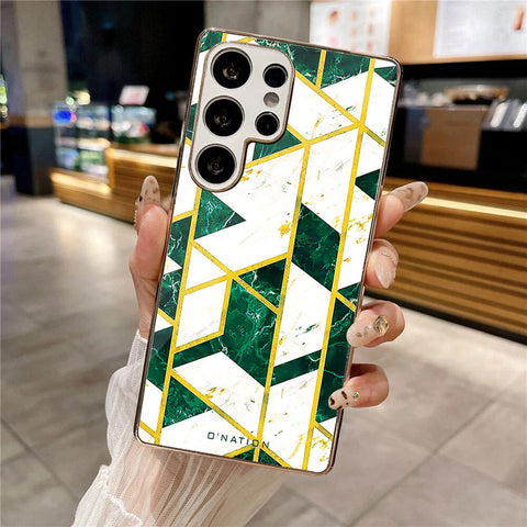 Samsung Galaxy S25 Ultra - O'Nation Shades of Marble Series - HQ Premium Shine Durable Silver Electroplate Case