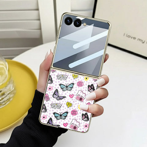 Samsung Galaxy Z Flip 7 - Vanilla Dream Series - HQ Premium Shine Durable Golden Electroplate Case (Fast Delivery)