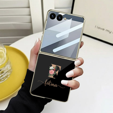 Samsung Galaxy Z Flip 7 - Personalized Alphabet Series - HQ Premium Shine Durable Golden Electroplate Case