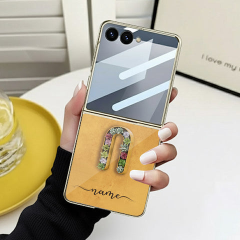 Samsung Galaxy Z Flip 7 - Personalized Alphabet Series - HQ Premium Shine Durable Golden Electroplate Case