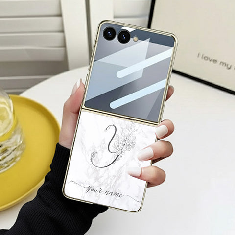 Samsung Galaxy Z Flip 7 - Personalized Alphabet Series - HQ Premium Shine Durable Golden Electroplate Case