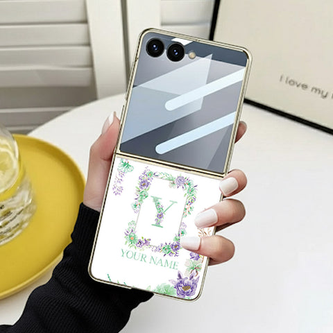 Samsung Galaxy Z Flip 7 - Personalized Alphabet Series - HQ Premium Shine Durable Golden Electroplate Case