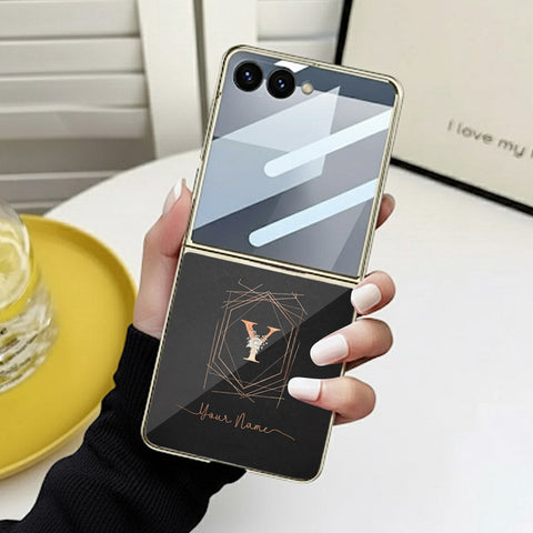 Samsung Galaxy Z Flip 7 - Personalized Alphabet Series - HQ Premium Shine Durable Golden Electroplate Case