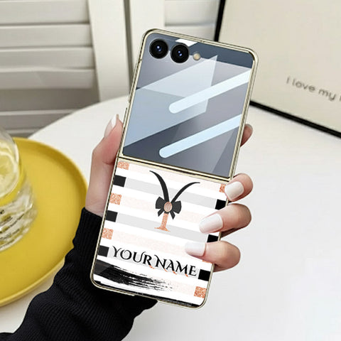 Samsung Galaxy Z Flip 7 - Personalized Alphabet Series - HQ Premium Shine Durable Golden Electroplate Case