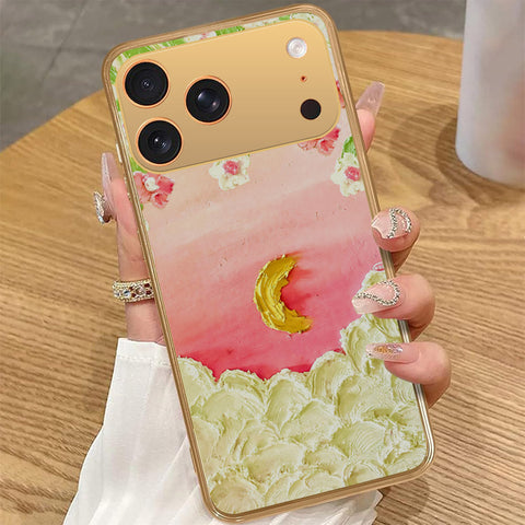 iPhone 17 Pro Max - Floral Series - Design 7 - Pink & Yellow - HQ Premium Shine Durable Golden Electroplate Case