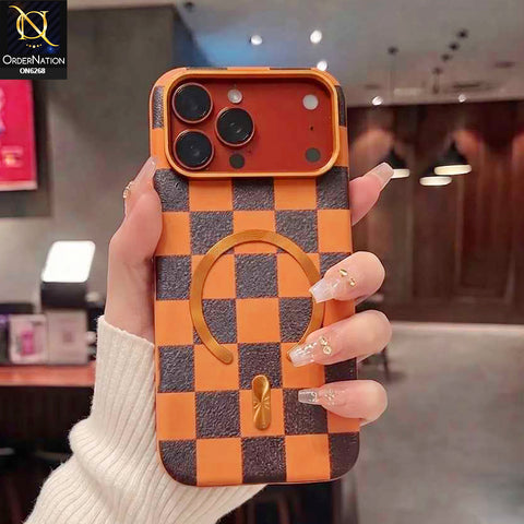 iPhone 17 Pro Cover - Orange - Luxury Magnetic Compatible Phone Case with Magnetic Ring Holder & Camera Protection